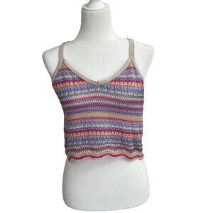 Alter’d State Women’s Women’s Crochet Cropped Tank Top Size Medium